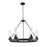Innovations Boreas 6Lt 29" Chandelier 8" Shade, BK/CL - 617-6CR-BK-G617-8CL