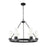 Innovations Boreas 6Lt 29" Chandelier 8" Shade, BK/WH - 617-6CR-BK-G617-8WH