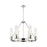 Innovations Boreas 6Lt 29" Chandelier 11" Shade, PN/Clear - 617-6CR-PN-G617-11CL
