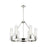 Innovations Boreas 6Lt 29" Chandelier 11" Shade, PN/STCL - 617-6CR-PN-G617-11SCL