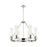 Innovations Boreas 6Lt 29" Chandelier 11" Shade, PN/Seed - 617-6CR-PN-G617-11SDY