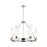Innovations Boreas 6Lt 29" Chandelier 11" Shade, PN/STWH - 617-6CR-PN-G617-11SWH