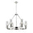Innovations Boreas 6Lt 29" Chandelier 8" Shade, PN/Smoke - 617-6CR-PN-G617-8SM