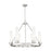 Innovations Boreas 6Lt 29" Chandelier 11" Shade, SN/White - 617-6CR-SN-G617-11WH