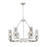 Innovations Boreas 6Lt 29" Chandelier 8" Shade, SN/Smoke - 617-6CR-SN-G617-8SM