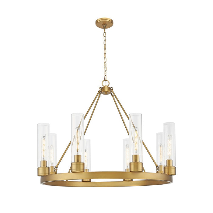 Innovations Boreas 6Lt 36" Chandelier 11" Shade, BB/Clear - 617-8CR-BB-G617-11CL