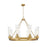 Innovations Boreas 6Lt 36" Chandelier 11" Shade, BB/DS - 617-8CR-BB-G617-11DE