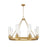 Innovations Boreas 6Lt 36" Chandelier 11" Shade, BB/STCL - 617-8CR-BB-G617-11SCL