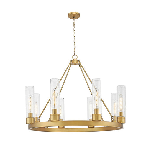 Innovations Boreas 6Lt 36" Chandelier 11" Shade, BB/Seed - 617-8CR-BB-G617-11SDY