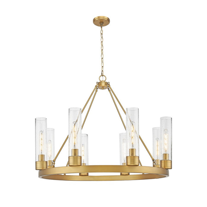 Innovations Boreas 6Lt 36" Chandelier 11" Shade, BB/Seed - 617-8CR-BB-G617-11SDY