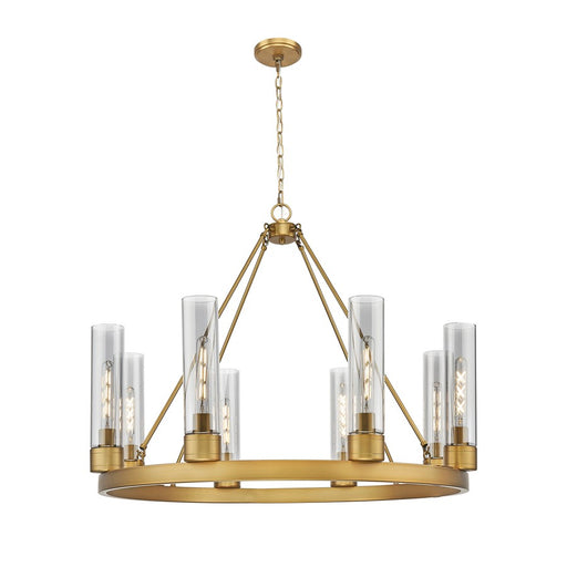 Innovations Boreas 6Lt 36" Chandelier 11" Shade, BB/Smoke - 617-8CR-BB-G617-11SM