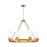 Innovations Boreas 6Lt 36" Chandelier 8" Shade, BB/STWH - 617-8CR-BB-G617-8SWH