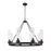 Innovations Boreas 6Lt 36" Chandelier 11" Shade, BK/CL - 617-8CR-BK-G617-11CL