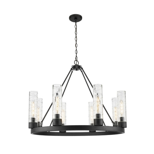 Innovations Boreas 6Lt 36" Chandelier 11" Shade, BK/DS - 617-8CR-BK-G617-11DE