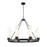 Innovations Boreas 6Lt 36" Chandelier 11" Shade, BK/WH - 617-8CR-BK-G617-11WH