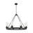 Innovations Boreas 6Lt 36" Chandelier 8" Shade, BK/CL - 617-8CR-BK-G617-8CL