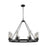Innovations Boreas 6Lt 36" Chandelier 8" Shade, BK/SM - 617-8CR-BK-G617-8SM