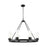 Innovations Boreas 6Lt 36" Chandelier 8" Shade, BK/WH - 617-8CR-BK-G617-8WH