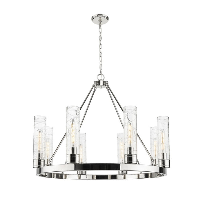 Innovations Boreas 6Lt 36" Chandelier 11" Shade, PN/DS - 617-8CR-PN-G617-11DE