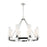 Innovations Boreas 6Lt 36" Chandelier 11" Shade, PN/STWH - 617-8CR-PN-G617-11SWH