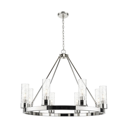 Innovations Boreas 6Lt 36" Chandelier 8" Shade, PN/DS - 617-8CR-PN-G617-8DE