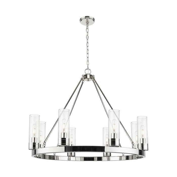 Innovations Boreas 6Lt 36" Chandelier 8" Shade, PN/Seed - 617-8CR-PN-G617-8SDY