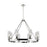 Innovations Boreas 6Lt 36" Chandelier 8" Shade, PN/Smoke - 617-8CR-PN-G617-8SM