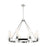 Innovations Boreas 6Lt 36" Chandelier 8" Shade, PN/White - 617-8CR-PN-G617-8WH