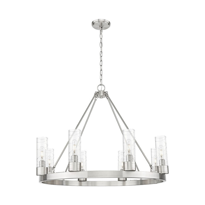 Innovations Boreas 6Lt 36" Chandelier 8" Shade, SN/DS - 617-8CR-SN-G617-8DE
