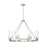Innovations Boreas 6Lt 36" Chandelier 8" Shade, SN/STWH - 617-8CR-SN-G617-8SWH