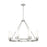 Innovations Boreas 6Lt 36" Chandelier 8" Shade, SN/White - 617-8CR-SN-G617-8WH