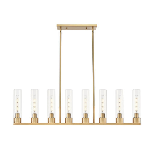 Innovations Boreas 6Lt 48" Stem Island, 11" Shade, BB/CL - 617-8I-BB-G617-11CL