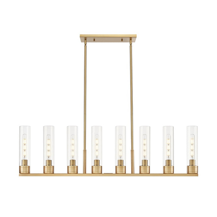 Innovations Boreas 6Lt 48" Stem Island, 11" Shade, BB/CL - 617-8I-BB-G617-11CL