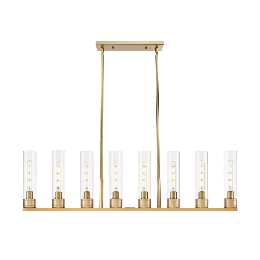 Innovations Boreas 6Lt 48" Stem Island, 11" Shade, BB/CL - 617-8I-BB-G617-11CL