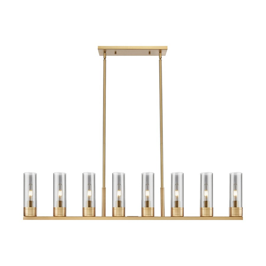 Innovations Boreas 6Lt 48" Stem Island, 8" Shade, BB/Smoke - 617-8I-BB-G617-8SM