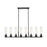 Innovations Boreas 6Lt 48" Stem Island, 11" Shade, BK/DS - 617-8I-BK-G617-11DE