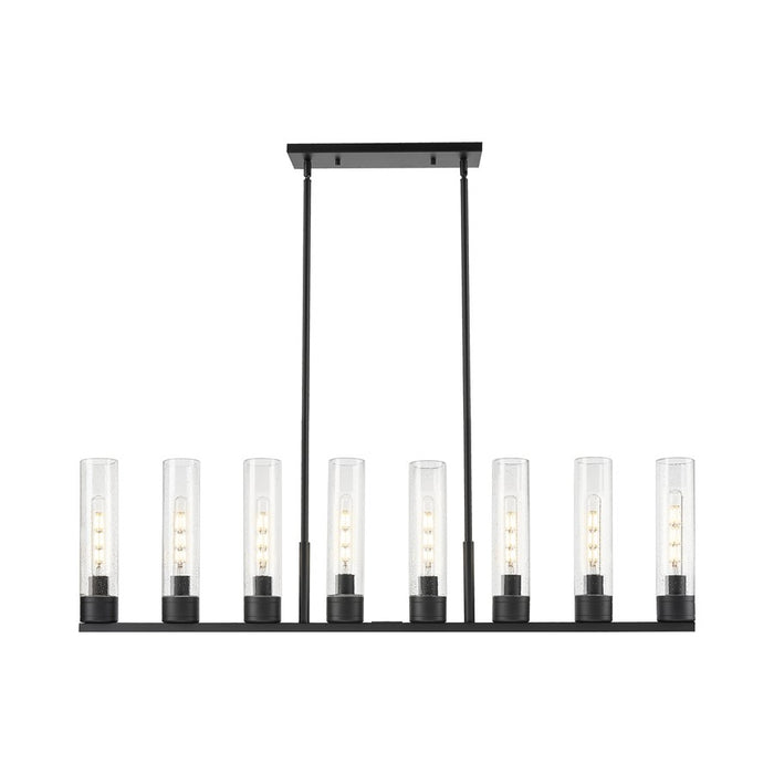 Innovations Boreas 6L 48" Stem Island, 11" Shade, BK/SD - 617-8I-BK-G617-11SDY