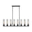 Innovations Boreas 6Lt 48" Stem Island, 11" Shade, BK/SM - 617-8I-BK-G617-11SM