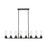 Innovations Boreas 6Lt 48" Stem Island, 8" Shade, BK/CL - 617-8I-BK-G617-8CL