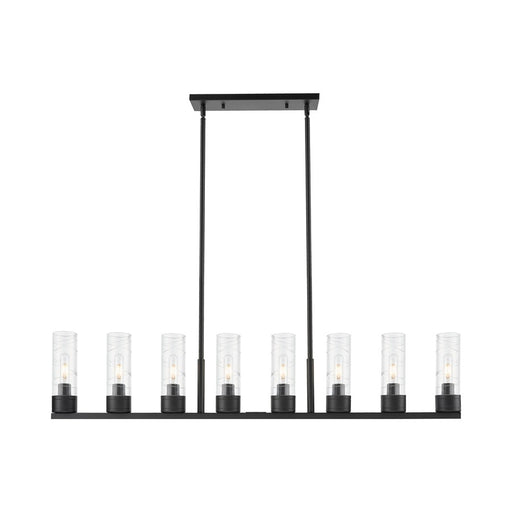 Innovations Boreas 6Lt 48" Stem Island, 8" Shade, BK/DS - 617-8I-BK-G617-8DE