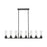 Innovations Boreas 6Lt 48" Stem Island, 8" Shade, BK/STCL - 617-8I-BK-G617-8SCL