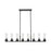 Innovations Boreas 6Lt 48" Stem Island, 8" Shade, BK/Seed - 617-8I-BK-G617-8SDY
