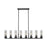 Innovations Boreas 6Lt 48" Stem Island, 8" Shade, BK/SM - 617-8I-BK-G617-8SM