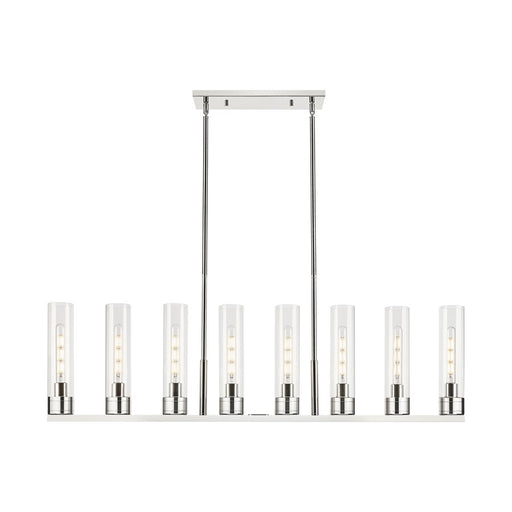 Innovations Boreas 6Lt 48" Stem Island, 11" Shade, PN/CL - 617-8I-PN-G617-11CL
