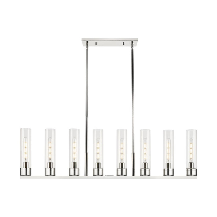 Innovations Boreas 6Lt 48" Stem Island, 11" Shade, PN/CL - 617-8I-PN-G617-11CL
