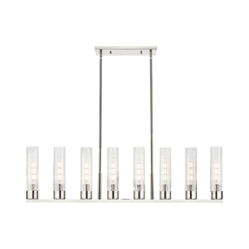 Innovations Boreas 6L 48" Stem Island, 11" Shade, PN/STCL - 617-8I-PN-G617-11SCL