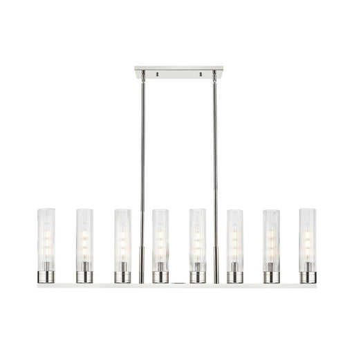 Innovations Boreas 6L 48" Stem Island, 11" Shade, PN/STCL - 617-8I-PN-G617-11SCL