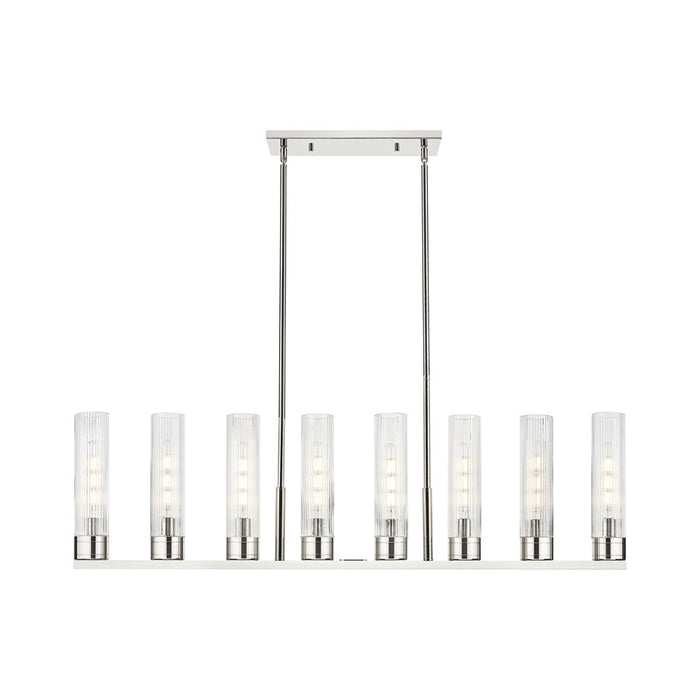Innovations Boreas 6L 48" Stem Island, 11" Shade, PN/STCL - 617-8I-PN-G617-11SCL