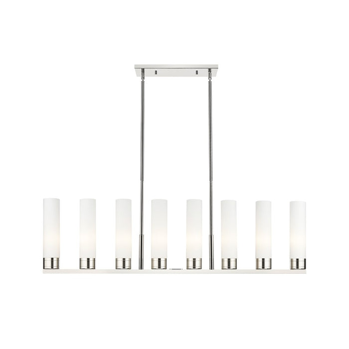 Innovations Boreas 6L 48" Stem Island, 11" Shade, PN/STWH - 617-8I-PN-G617-11SWH