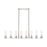Innovations Boreas 6Lt 48" Stem Island, 8" Shade, PN/Clear - 617-8I-PN-G617-8CL